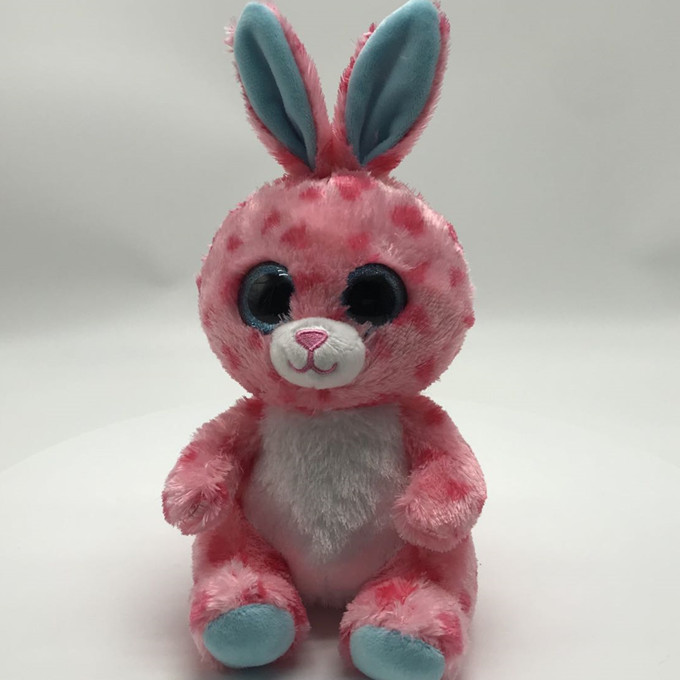 customize cheap Soft Little Rabbit Stuffed Plush toy with big crystal eyes